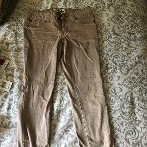 Tan skinny jeans